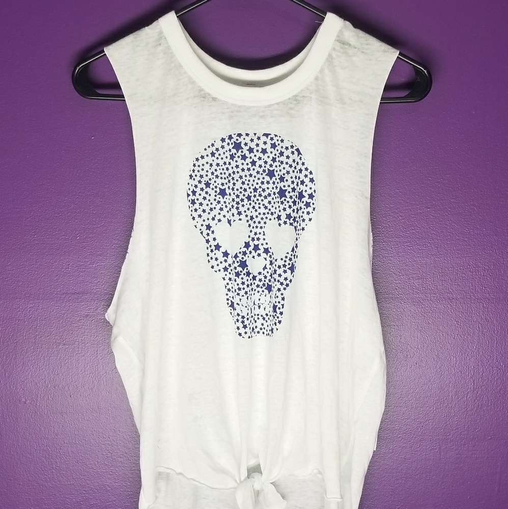 Sale!! NWOT Skull White Tank Top